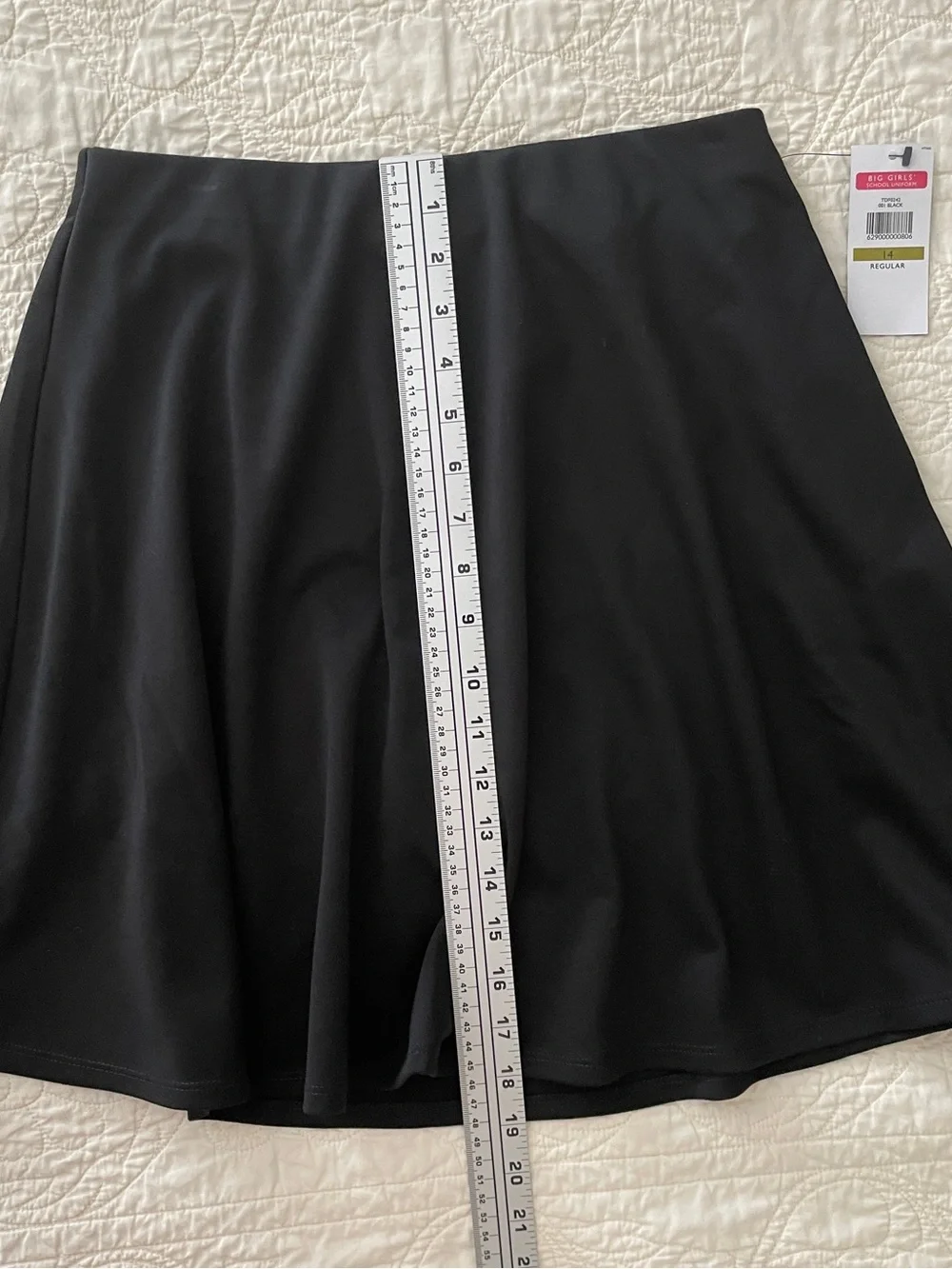 NWT Tommy Hilfiger Big Girls School Uniform A Line Skort Size 14 Black
